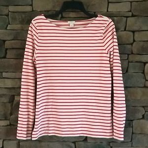 J. Crew Boatneck Stripe Top